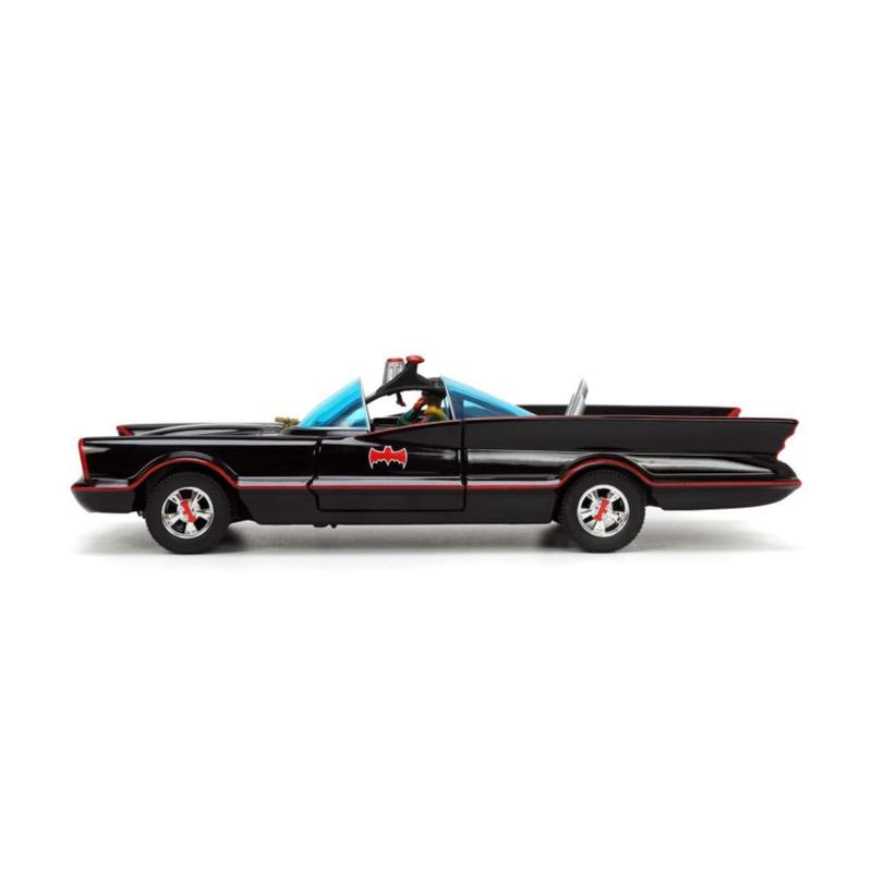 1966 - batmovel com batman, coringa , pinguim e robin - 1/24